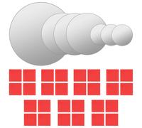 Vidaxl 7 Piece Wall Mirror Set Round Glass