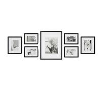 7 Piece Wooden Picture Frame Gallery Set Nielsen Black One Size