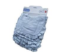 7 Pieces 100% Cotton Gauze Baby Bandana Soft Adjustable Baby Bibs Cotton Teething and Drooling Bibs (blue)