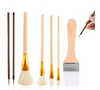 7 Pieces Ceramic Glaze Tools, Pottery Supplies Different Shapes of Brushes for Acrylic Oil