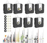 7 Pieces Clock Movement for Wall Clock: High Torque Clock Movement for Wall Clock with 10 Sets of Hands, Silent Quartz Movement Mechanism Repair Tool, Clock Movement with Hands, DIY Clock Replacement