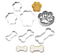 7 Pieces Dog Bones Cookie Cutters, Dog Cookie Cutters, Cookie Cutters for Stainless Steel