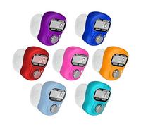 7 Pieces Electronic Finger Counter Ring, Digital Number Counter Display, Digital Finger Ring Tally Counter, Resettable LCD Digital Counter, Lap Counter Tiny Waterproof Finger For Swimming