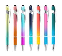 7 Pieces Gradient Ballpoint Pen, Creative Colorful Metal Stylus, Ergonomic Grip Comfortable Handle, Personalized Small Gift.