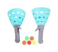 7 Pieces Interactive Ball Throw And Catch Games with Baskets for Kids Training Easy to Store Material Suitable for Moments, Blue
