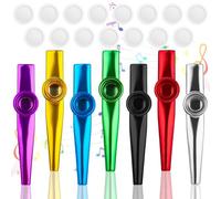 7 Pieces Metal Kazoo with 15 Diaphragms Diaphragms, ELEPRUC Kazoo in Aluminium Alloy, Flute, Musical Instruments, Flute Membrane Mouth to Accompany Musical Instruments