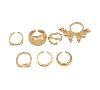 7 Pieces Multipurpose Liquid Lavaed Butterfly Rings Collection Elegant Elegant Styles Jewelry Decoration For Daily Wear Butterfly Rings Set