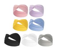 7 Pieces Of Solid Color Wide-Brimmed Headbands, Elastic Headbands, Sports Headbands, Fashionable And Simple Headbands, Clothing Accessories, Soft And Breathable Headbands