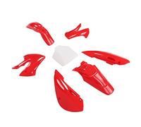7 Pieces Plastic Dirty Plastic Kit Motorcycle Accessories Set Replacement for KLX110 KX65 (A (Red)