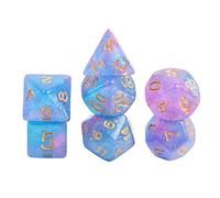 7 Pieces Polyhedral Dice Party Game Dice Game for DND Table Game Star Gemstone