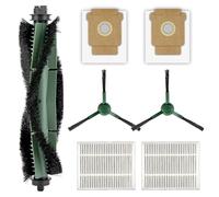 (7 Pieces) Roomba 104, Q0520 Replacement Parts for iRobot Roomba 104/105 Combo, Roomba Combo 2 Essential Robot + AutoEmpty Dock Q0520, 1 Roller Brush, 2 Side Brush, 2 HEPA Filter,2 Dust Bag