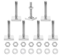 7 Pieces T Track Bolts M6,Stainless Steel Roof Rack Bolts,T Bolts for T Track,T Nut Adaptors Bolt with Spacers and Nuts,Square Sliding Blocks for Fastening Ski, Bicycle & Water Sports Equipment