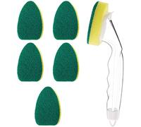 7 Pieces Wand Sponge Replacement Refill Heads Soap Sponge Wand Includes 1 Dishwasher Rod And 6 Kitchen Sink Replacement Heads Cleaning BrushDurability