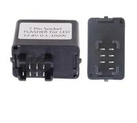 7 Pin Electronic LED Flasher Relay for Suzuki Motorcycle Turn Signal | Fix for hyper Flashing Compatible with for gsxr Bandit SV for hayabusa for drz TL1000R 12V Black ABS Unit
