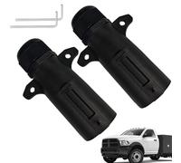 7 Pin Trailer Connector - 200g ABS Metal 2 Pieces RV Light Harness Plug, Brake Turn Signal Tail Reverse Wiring, Heavy Duty Towing Parts Replacement | Reliable 7 Pin Trailer Plug For Truck Driver