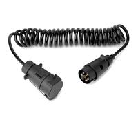 7 Pin Trailer Extension Cable Plug Adaptor 2M, 12V 7 pin to 7 pin towing adaptor 7 Core Trailer Light Board Lead Trailer Coiled for Towing Car Caravan Truck Motorhome Camper van Trailer RV
