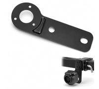 7 Pin Trailer Tow Bar Socket Bracket, Heavy Duty Steel Hitch Mount Plate | Multi-hole mounting design, fits 16mm & 19mm diameters, rattle-free secure hold for trailer wiring and lighting systems.