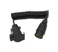 7 Pin Trailer Truck Light Board Extension Cable M to F Wire Plug Socket Spiral Stretch Connecting Plug Wire EU Plug