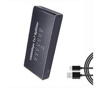 7 Port Gigabit Ethernet Splitter RJ45 Networking Adapters Gold Plateds Connectors For Stable Signals Transmission USB Powereds Ethernet Splitter Adapters