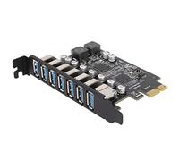 7 Port PCIe USB 3.2 GEN1 Expansion Card - High-Speed 5Gbps Front Expansion for Windows 10/11/8/7/XP/LINUX