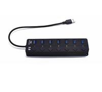 7-Port USB 3.0 Extension Hub, Usb Multiport Adapter, USB 3 Hub, Multi Port for Laptop, Desktop, PS5, and MacBook, High-Speed Data Transfer, Plug & Play Compatibility with All USB Devices