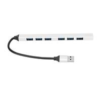 7 Port USB Hub, USB Splitter with Aluminum y, Speed 5Gbps Data Transfer, 1 USB3.0 and 6 USB2.0 Ports, Compact Multiport Hub for Laptop, PC, Desktop Computer