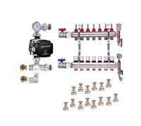 (7 PORT) Water Underfloor Heating Kit 1 - 12 Ports with Pump and Blending Valve Set