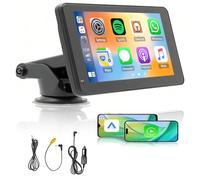 7" Portable Wireless CarPlay Screen for Car MP5 ¨C with Apple CarPlay Android Auto, HD Touch Screen Car Stereo, Bluetooth 5.0, GPS Navigation, Voice Control, Plug & Play w/FM/AUX/Mirror Link