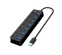 7 Ports 2.0 3.0 USB HUB Separator USB Splitter Multi-Port Adapter Computer Laptop PC Desktop Q2I2 Computer Docking Cable 30cm