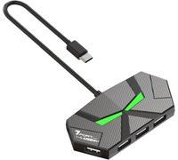 7 Ports USB 2.0 HUB USB Docking Station USB Splitter Adapter 5Gbps High Speed Transmission PD Power Supply for Laptop PC