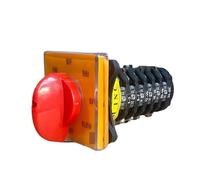 7 Position Rotary Cam Switch Multi-step 6 Poles 20A Metal Shell T-16EXF64D-6BF Selector Changeover Red Handle Control Circuit 1Pcs(Only Switch)