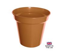 (7" Pot (Pack of 1)) Terracotta Colour Plastic Plant Flower Pots or Saucers - Various sizes 3" to 15"