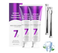 7-Pro Intensive Teeth Whitening Toothpaste,Purple Color Correcting Toothpaste Stain Removal Gel for Sensitive Teeth, Fresh Breath (2 Set)