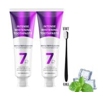 7-Pro Intensive Teeth Whitening Toothpaste,Purple Intensive Teeth Whitening,Stain Removal Fresh Breath Gum Care for Sensitive Teeth (2 Pcs)