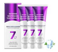 7-Pro Intensive Toothpaste, Teeth Whitening Toothpaste, Natural Purple Toothpaste for Deep Stain Remover, Protect Gum Health, Fresh Breath, Enamel-Safe, Appropriate for Sensitive Teeth, 120g (3PC)