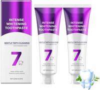 7-Pro Intensive Whitening Toothpaste, Purple Formula with 7 Probiotics, Deep Repair & Long-Lasting, Fresh Breath White Teeth Stain Removal Gum Care, Gentle for Sensitive Teeth (2pcs, 15cm)