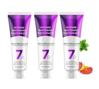 7-Pro Intensive Whitening Toothpaste,Upgraded Purple Formula with 7 Probiotics, Deep Repair & Long-Lasting,Fresh Breath,White Teeth Stain Removal Gum Care,Gentle for Sensitive Teeth (3 pcs)