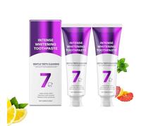 7-Pro Intensive Whitening Toothpaste, Upgraded Purple Formula with 7 Probiotics, Deep Repair & Long-Lasting, Fresh Breath White Teeth Stain Removal Gum Care, Gentle for Sensitive Teeth (2PC)