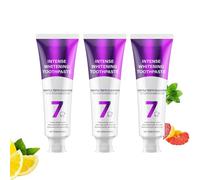 7-Pro Intensive Whitening Toothpaste, Upgraded Purple Formula with 7 Probiotics, Deep Repair & Long-Lasting, Fresh Breath White Teeth Stain Removal Gum Care, Gentle for Sensitive Teeth (3PC)