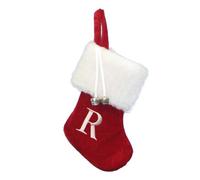 7" Red/White Monogram "R" Mini Stocking