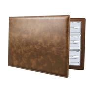 7 Ring Business Checkbook Binder 600 Checks Capacity,PU Leather Cover,9x13 Inch Perfect for Business and Personal Finances(Brown)