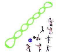 7 Ring Stretch Resistance Exercise Band - Miracle Miles Band, Yoga Stretching, Arm, Shoulders Foot, Leg Butt Fitness Home Gym Physical Therapy Band (Green)