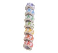 7 Rolls Inch Round Food Date Stickers for Weekly Rotation, 7 Rolls | Coated Paper, Blank Write on Labels, Sticks to Plastic Glass Foil, for Yogurt Bakery Items