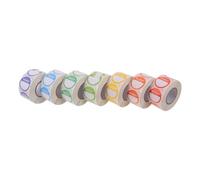 7 Rolls Inch Round Food Label Stickers and Quick Identification | Coated Paper, Removable Adhesive, Sticks to Plastic Glass Foil, for Refrigerator Yogurt Sauces