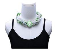 7 Rows Green Baroque Pearl Necklace with Moonstone Chips for Women Gift - Elegant and Dazzling