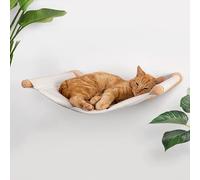 7 Ruby Road Cat Wall Hammock - Wall Mounted Cat Bed for Large Cats - Wood Perch Shelf, Hammock for Wall, Holds Up to 35 lbs