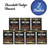 (7 Sachets, Chocolate Fudge) Diet Plus Whey Protein Shake 40g Meal Replacement