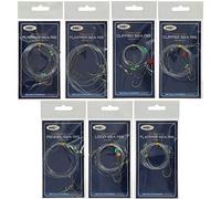 7 Sea Fishing Rigs Flapper Pulley Rig Double & Single Hook Clipped .
