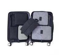 7 Set Packing Cubes water proof Dirt Resistant Oxford Cloth Luggage Packing Organizers for Travel (Black)