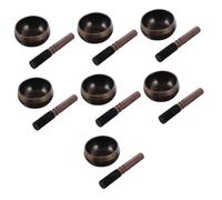 7 Sets Buddha Sound Bowl Sound Healing Instrument Desktop Decorations Buddhist Monk Bowl Garlic Crusher Bowl Holy Water Bowl Nepal Handmade Bowl Wooden Rod Prayer Copper Tibet Yoga